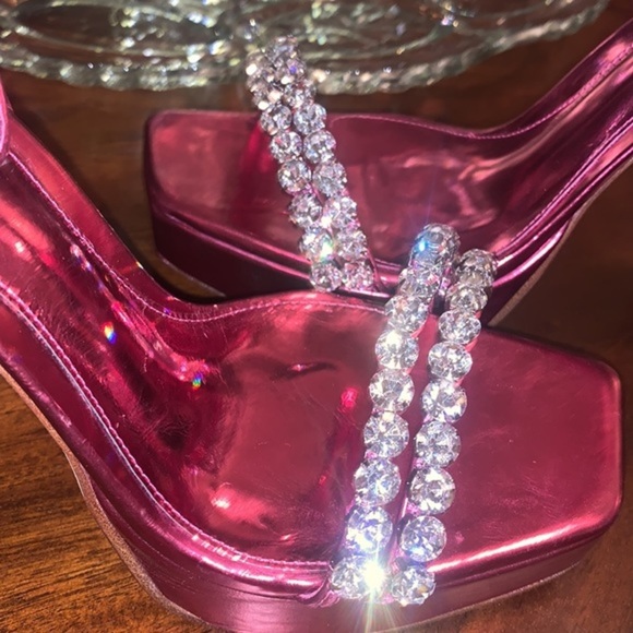ALEXANDRE BIRMAN 725 Lenny Crystal Embellished Platform Sandals - Picture 7 of 14